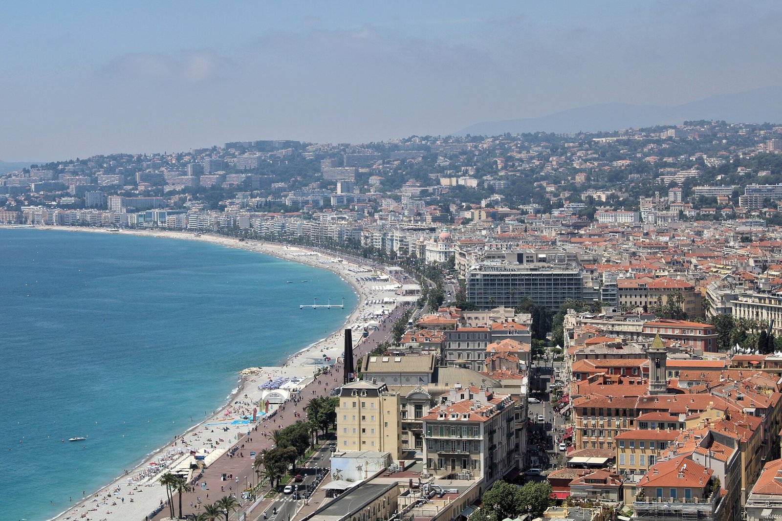 Vista panorâmica de Nice a partir da Colline du Château